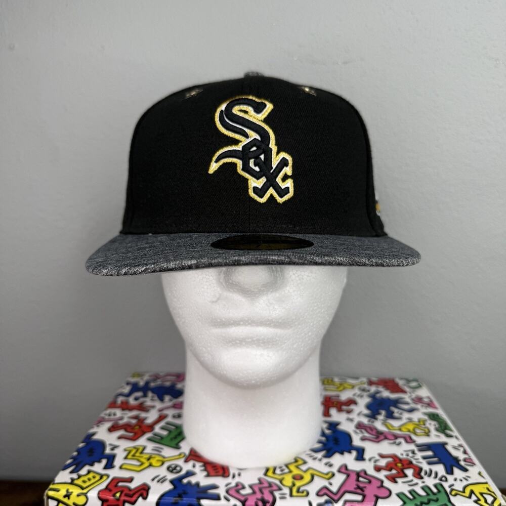 Chicago White Sox Hat Cap Men's Fitted 7 1/4 New Era 2016 ALL STAR GAME Black - Picture 2 of 8